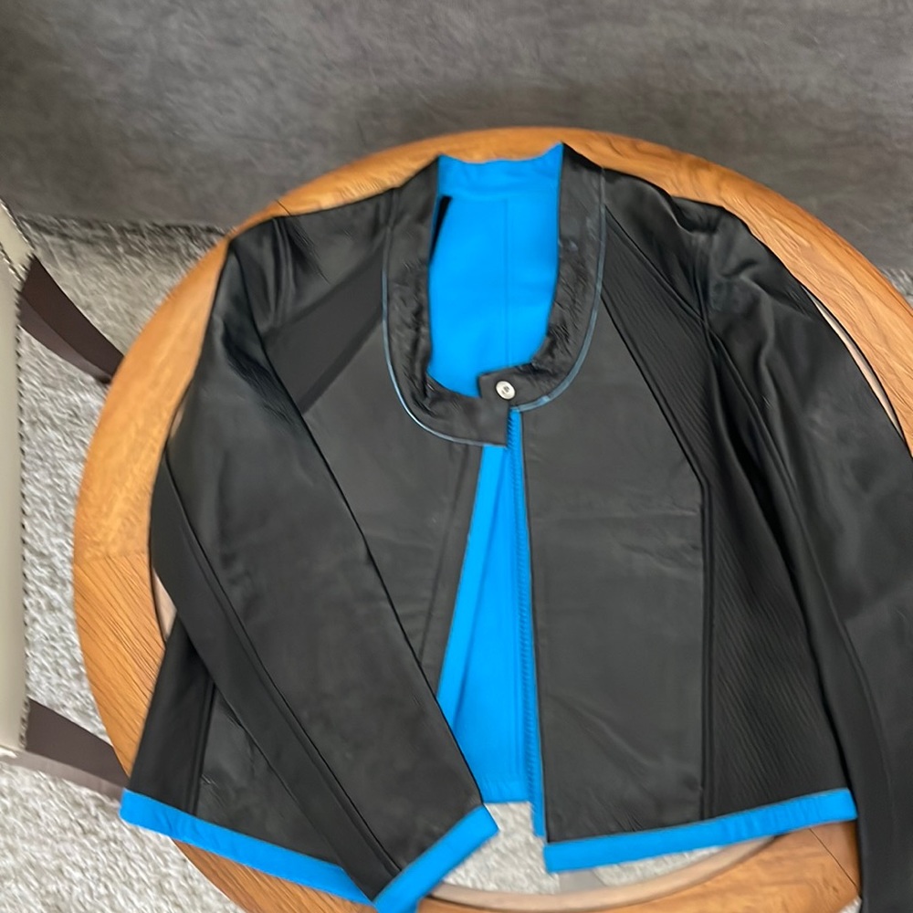 Leather jacket reversible small